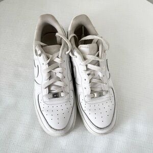 Nike Air Force 1 Low Leather Youth Shoes 314192-117 White Size 5Y
